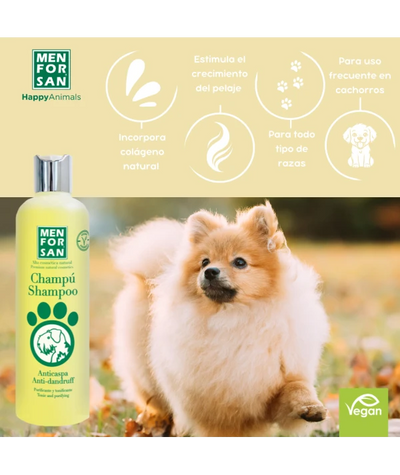 Menforsan Anti-Dandruff Shampoo - шампоан, приготвен с екстракт от лимон, мощна активна съставка срещу пърхот и лющене на кожата 300 мл.