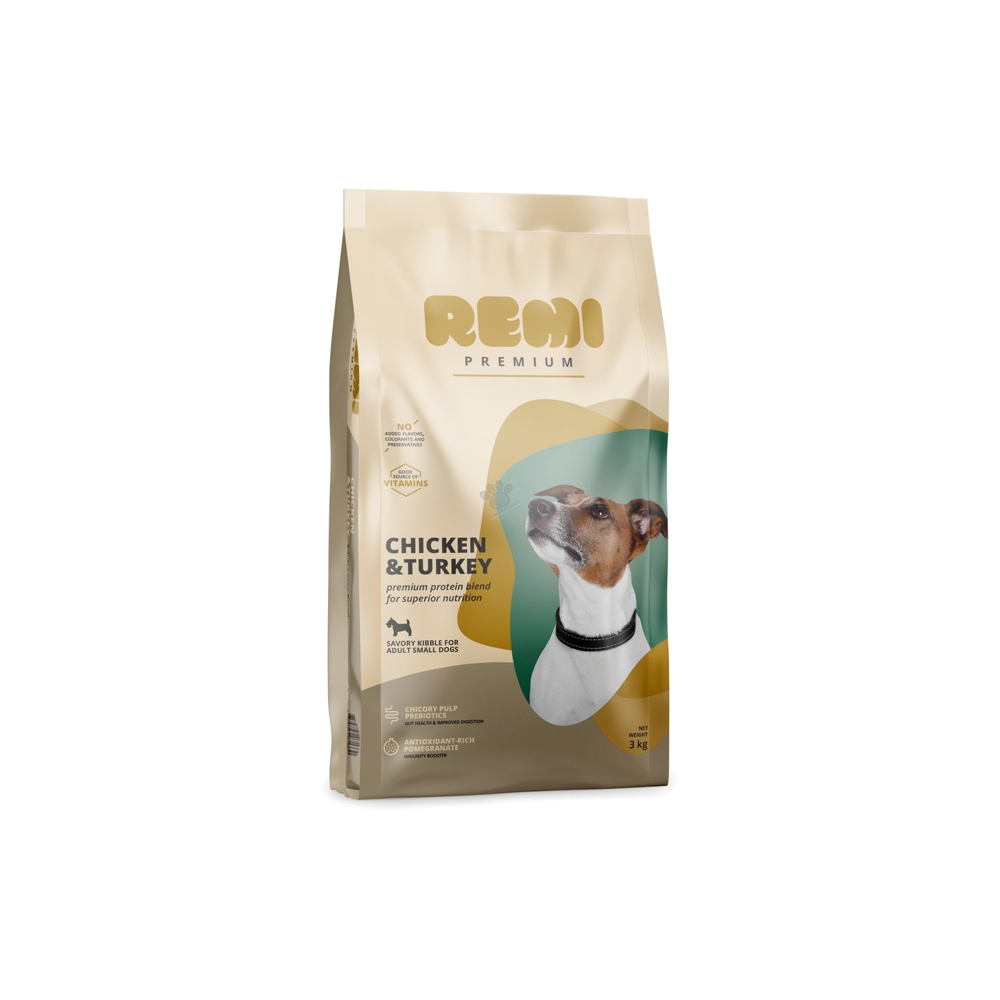 Remi Premium Dog Small Breed Chicken and Turkey - суха храна за кучета от малки породи с пилешко и пуешко месо 3 кг