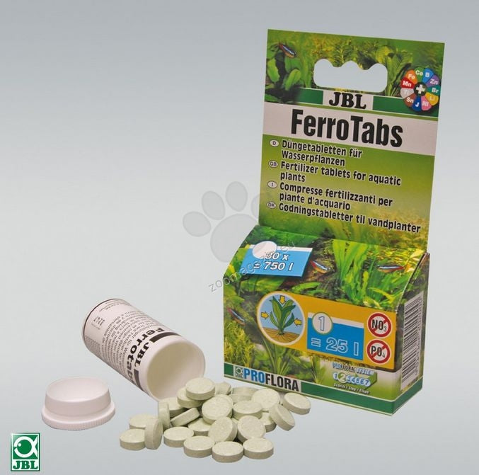 РАЗПРОДАЖБА JBL Ferrotabs - основна тор, концентрирана в разтворими таблетки 30 броя