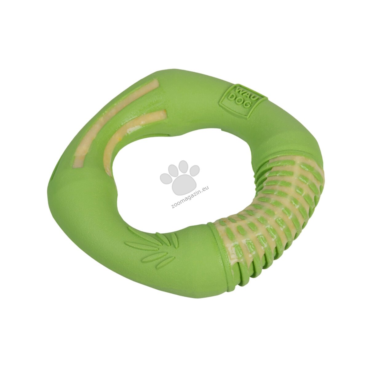 Waudog Natural Dog Toy Ring - играчка за лакомства от биоразградима гума 12 см, зелен