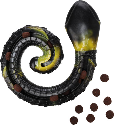 Flamingo Toy Sneaky Snake - играчка за лакомства от термопластичен каучук 17 / 16,2 / 4,3 см, жълта