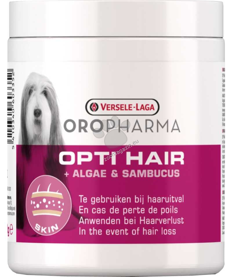 РАЗПРОДАЖБА Versele Laga - Oropharma Opti Hair - за лъскава козина и здрава кожа 130 гр.