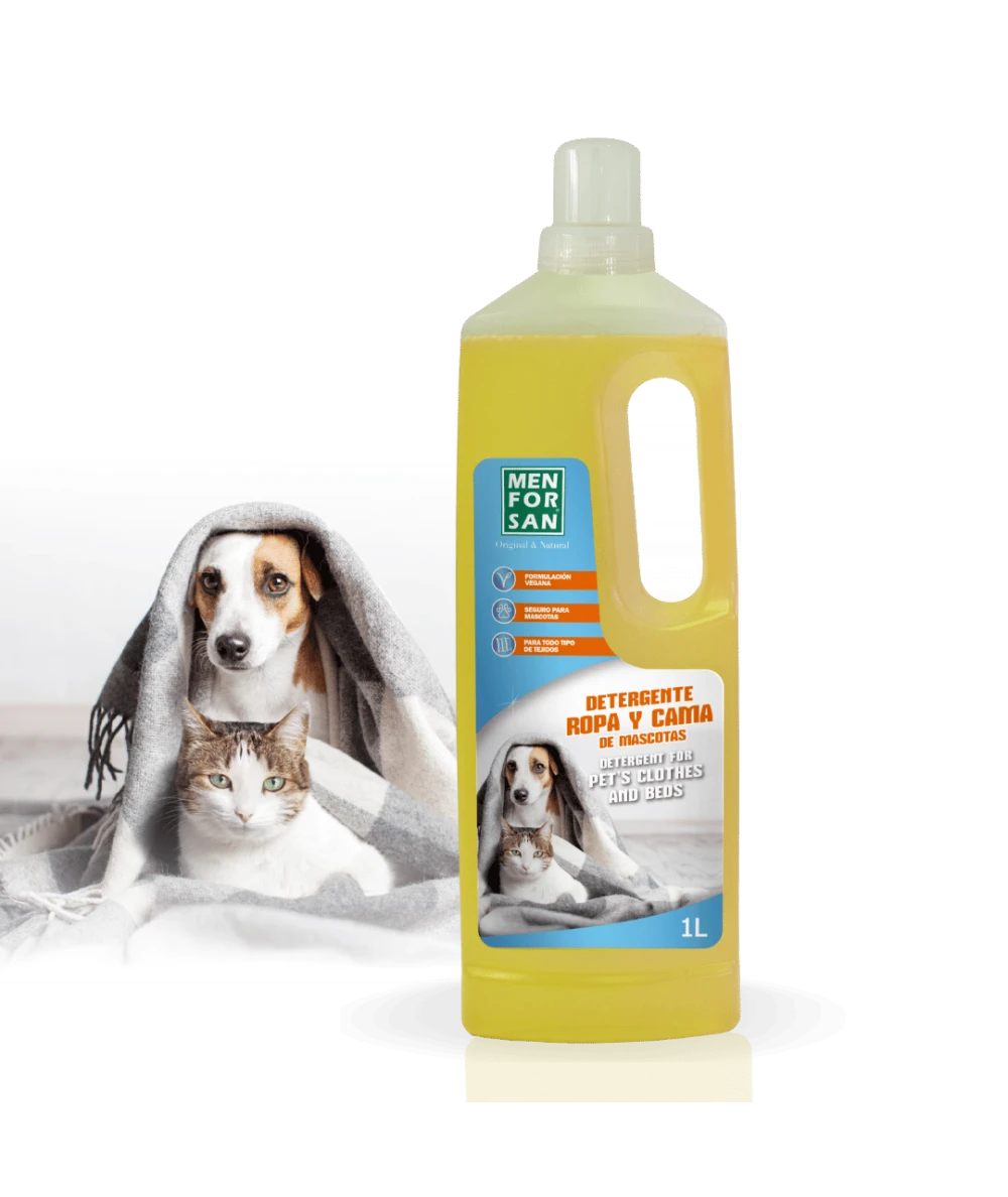 Menforsan Detergent for Pet Clothes and Beds - за пране, дезодориране и почистване на кучешки дрехи и тъкани за кучешки легла 1 литър