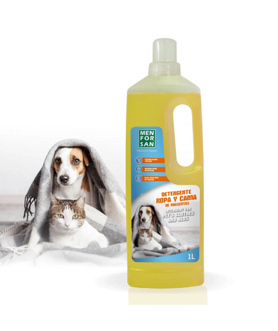 Menforsan Detergent for Pet Clothes and Beds - за пране, дезодориране и почистване на кучешки дрехи и тъкани за кучешки легла 1 литър