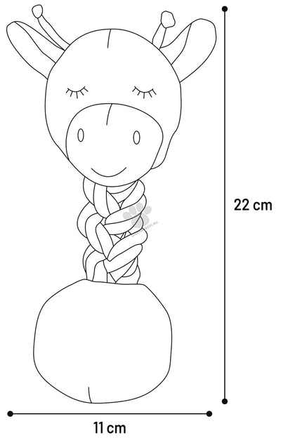 Flamingo Toy Puppy Britty Giraffe with Ball - играчка за кученца 11 / 8 / 22 см