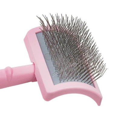Tauro Pro Line Brush L - пластмасова четка с тънки и меки зъби 17,5 / 10,6 / 6,2 см, розов