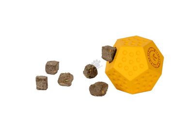 Kiwi Walker Lets Play Dodecaball Mini Orange - гумена играчка за лакомства 4 см, оранжев