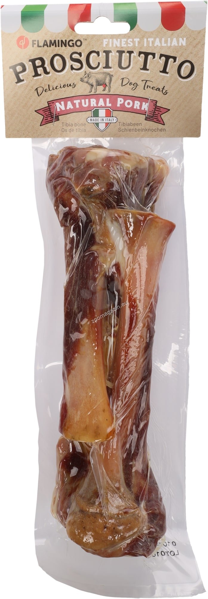 Flamingo Snacks Nature Pork Tibia Bone with Meat - свинска пищялна кост с месо 2 бр