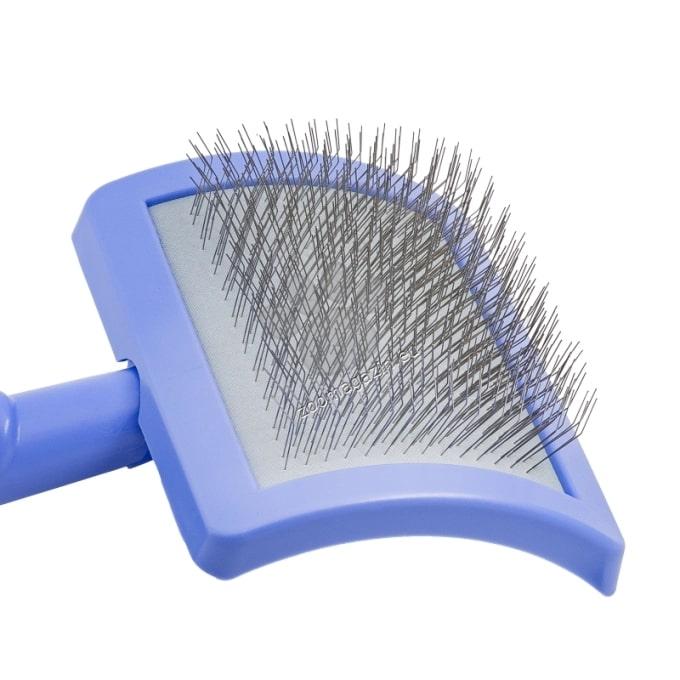 Tauro Pro Line Plastic Brush L - пластмасова четка с тънки и меки зъби 17,5 / 10,6 / 6,2 см, лилав