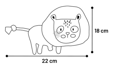 Flamingo Toy Saffia Lion with Rope Ochre - плюшена играчка 22 / 6 / 18 см