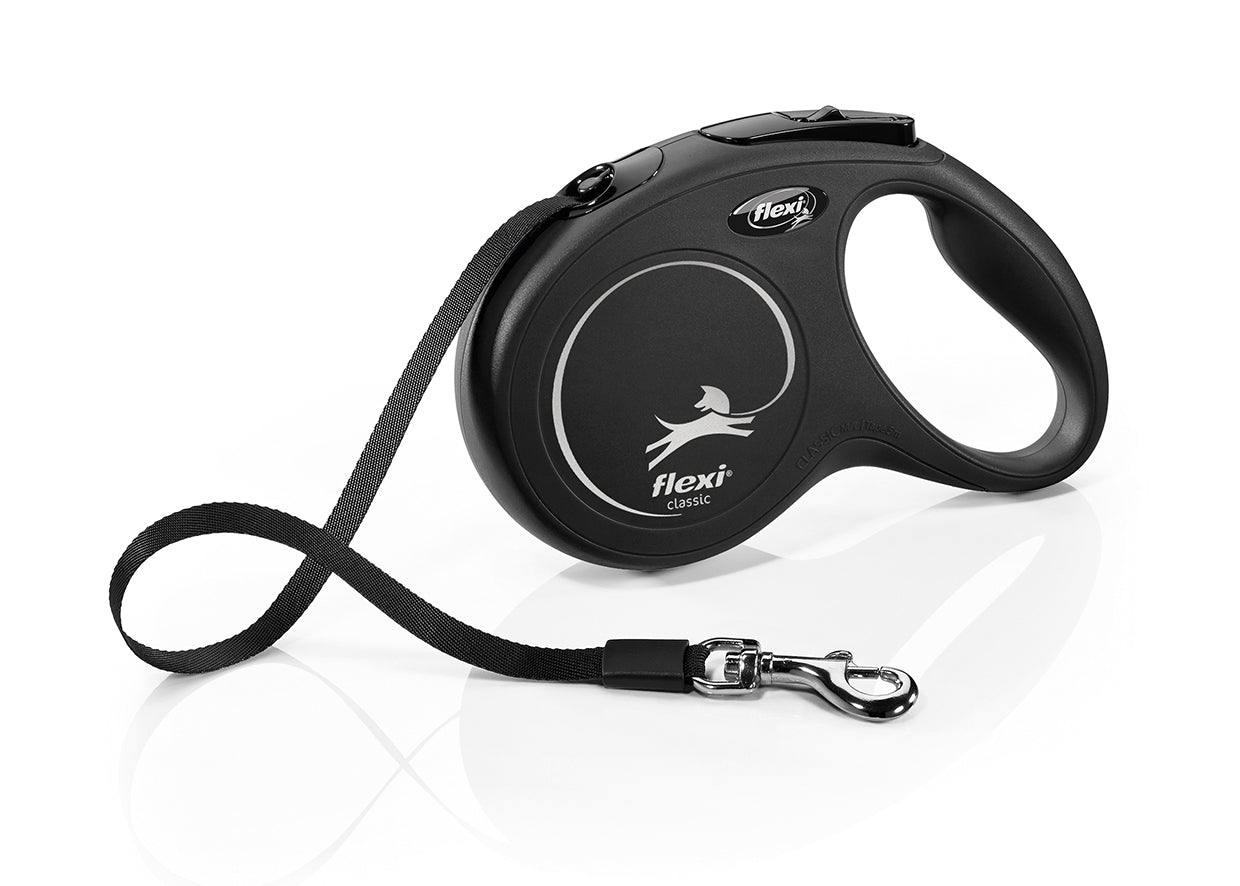 Flexi Classic М - автоматичен повод лента, 5 метра, за кучета с тегло до 25 кг