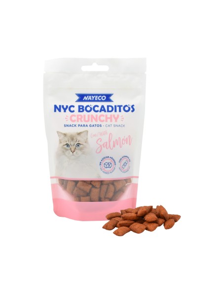 Nayeco NYC Crunchy Snacks Salmon - лакомство за котки със сьомга 60 гр