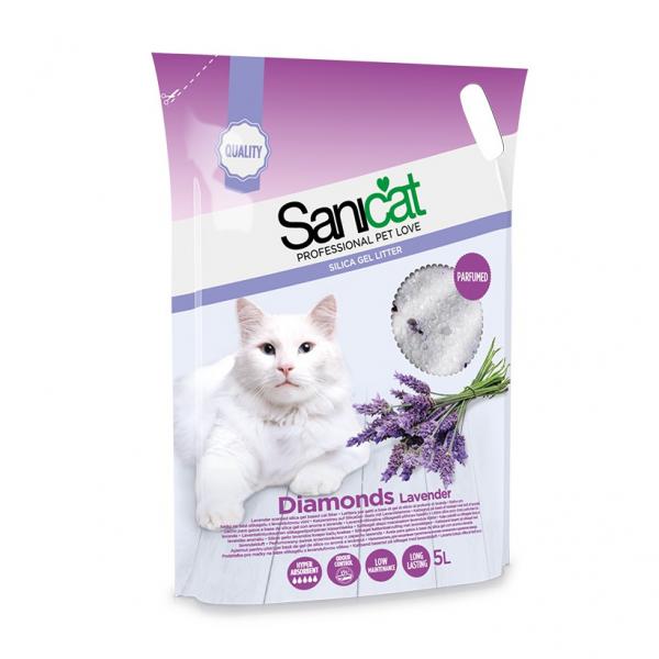 Sanicat Diamonds Lavender - силиконова котешка тоалетна с аромат на лавандула