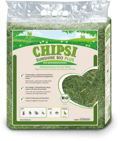 JRS Chipsi Sunshine - сено от най-високо качество, с забележителен аромат и вкус за гризачи и малки животни, 1 кг