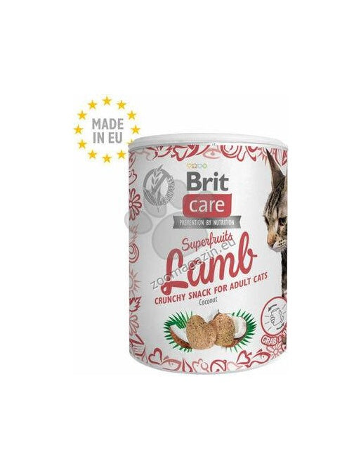 Brit Care Cat Snack Superfruits Lamb - лакомства за котки с агнешко месо 100 гр