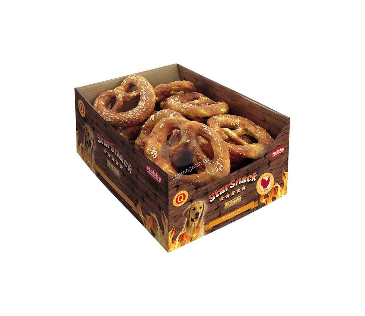 Nobby STS Chicken Pretzel - лакомство от пилешко месо 14 см. / 22 бр. / 3740 гр.