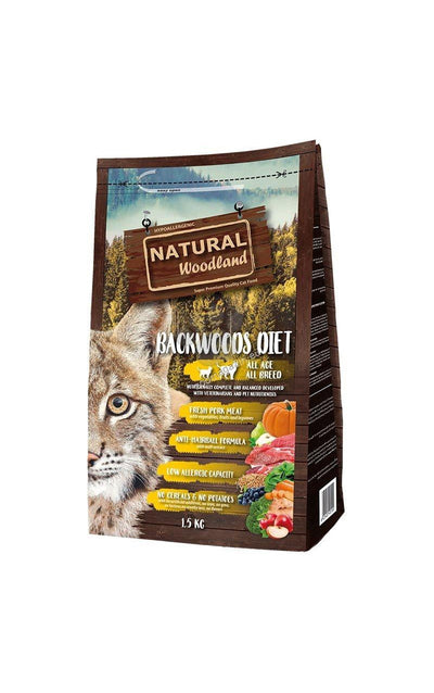 Natural Woodland Backwoods Diet - суха храна за котки 1.5 кг
