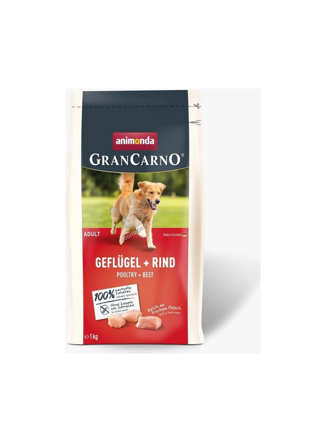GranCarno Adult Poultry and Beef - храна за кучета с птиче и говеждо месо 1 кг