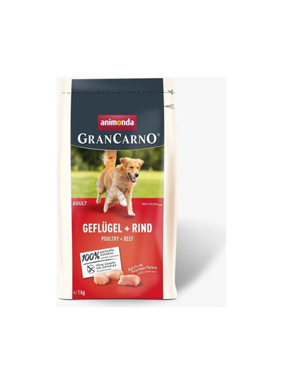 GranCarno Adult Poultry and Beef - храна за кучета с птиче и говеждо месо 1 кг