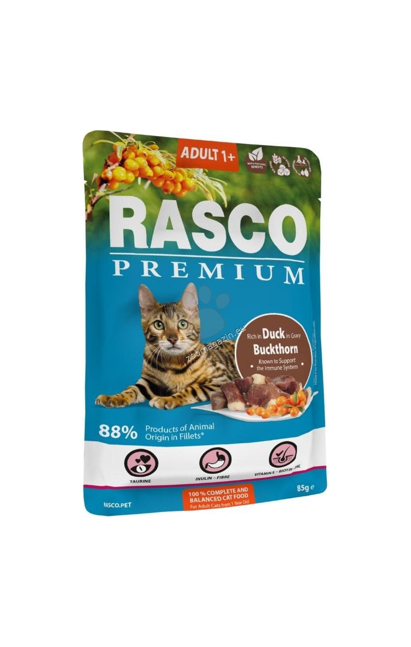 Rasco Premium Adult Duck - пауч за котки в сос с патешко месо 85 гр.