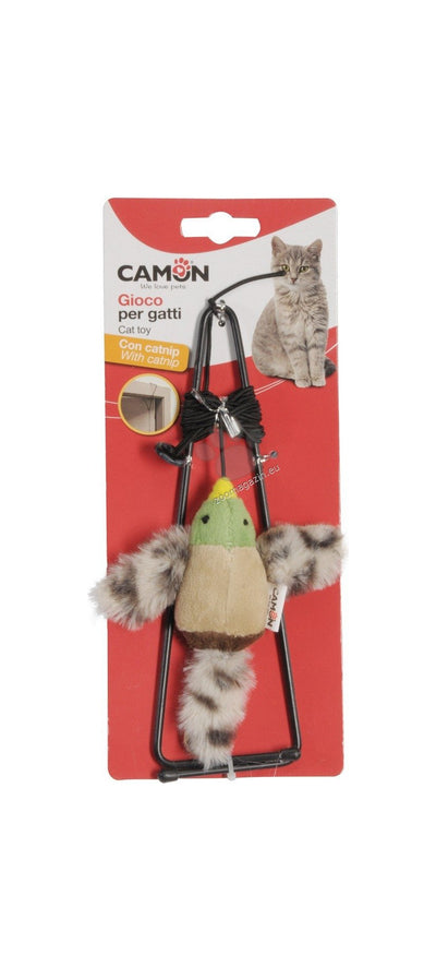 Camon Gioco Polyester Bird with Catnip - птица за закачане на рамката на вратата, с котешка трева 20 см