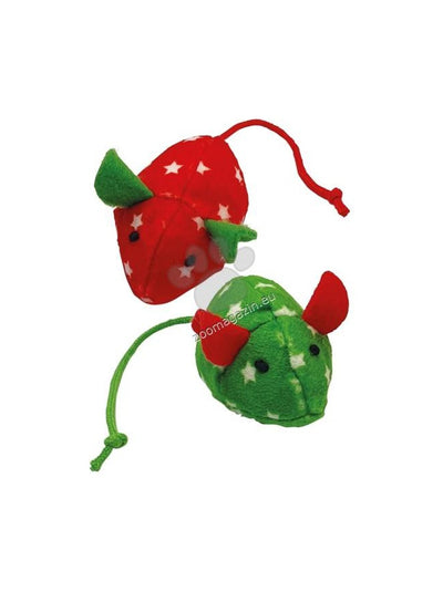Nobby Xmas Plush Mice With Catnip - плюшена мишка с котешка трева 6 см