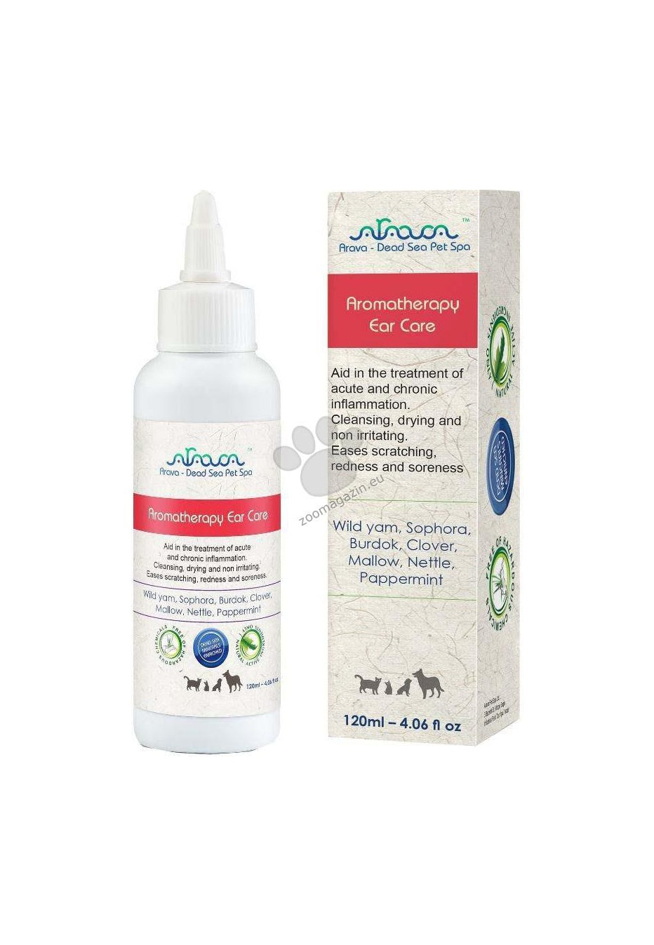 Arava Aromatherapy Ear Care - разтвор за почистване на уши за кучета и котки 120 мл