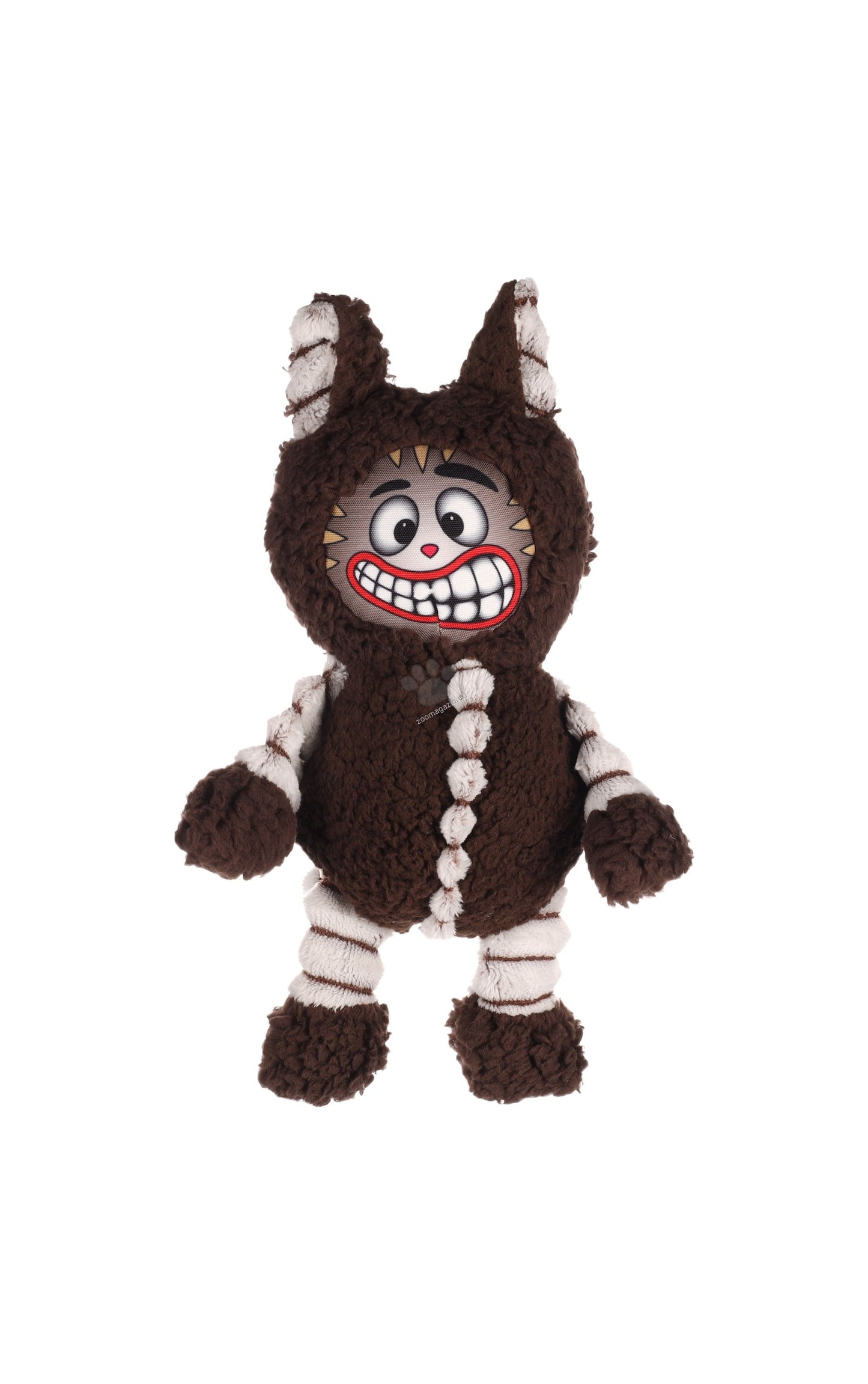 Flamingo Toy Angru Cat Brown - плюшена играчка за кучета,ядосана котка 35 см.