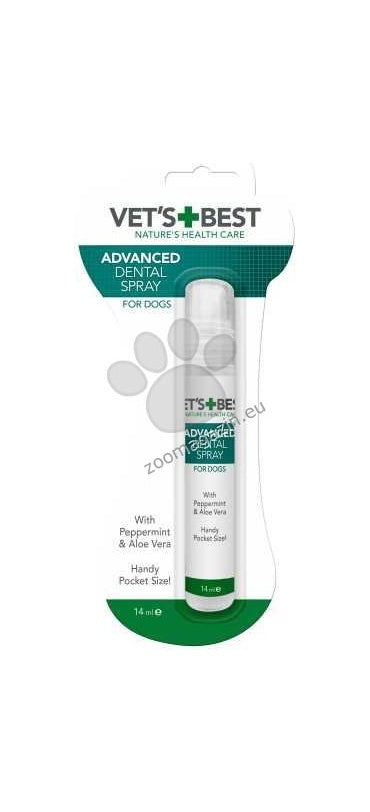 Vets Best Advanced Dental Spray - джобен вариант спрей за уста, с мента и Алое 14 мл.
