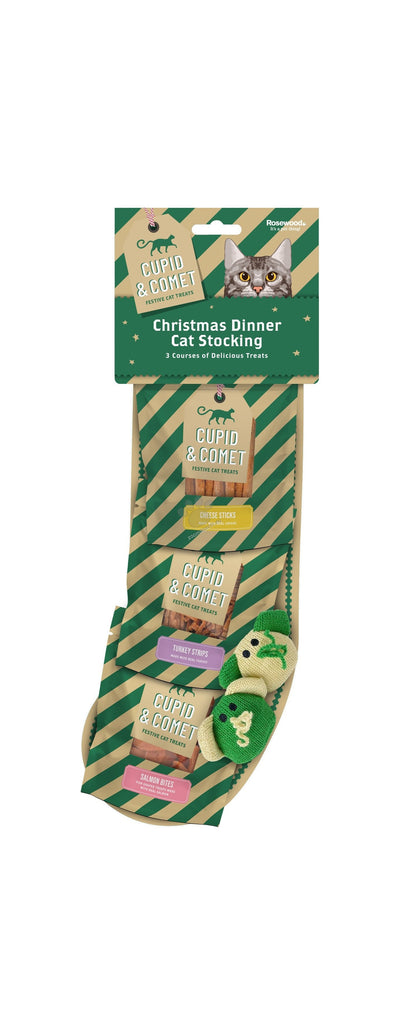 Rosewood Christmas Dinner Cat Stocking - коледно лакомство за котки 120 гр