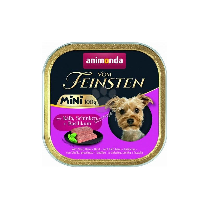 Vom Feinsten Mini Dog - за дребни породи кучета с телешко, шунка и босилек 100гр