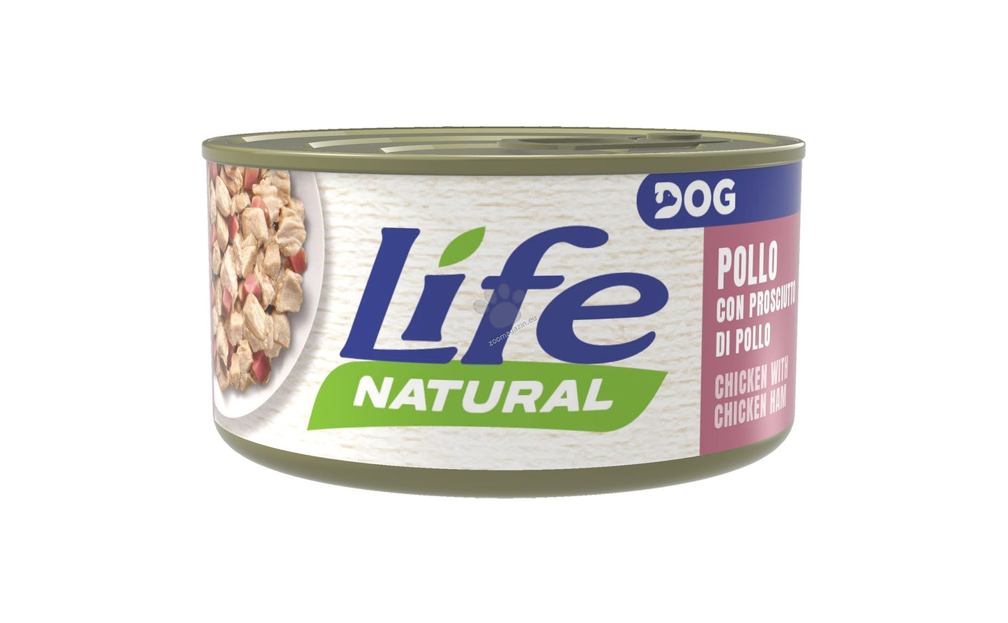 Life Natural dog Chicken Fillets with Ham - с пилешко месо с шунка, консерва - 90 грама