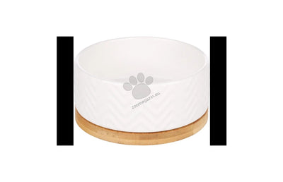 Flamingo Feeding and Drinking Bowl Round - керамична купичка за храна и вода 990 мл