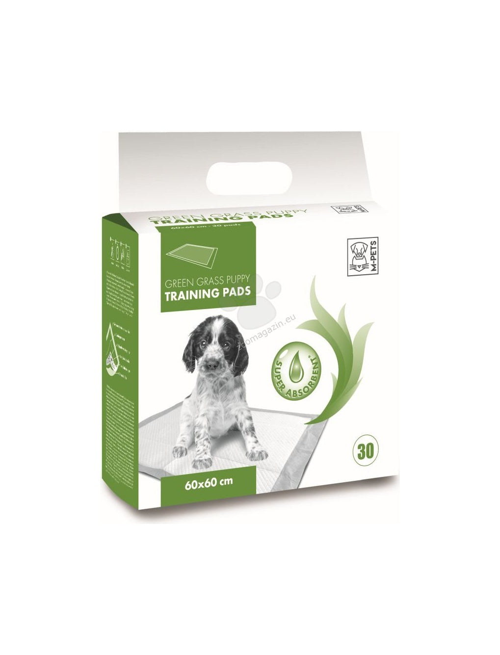 M-Pets Puppy Training Pads - подложки с аромат на трева 60 / 60 см., 30 броя