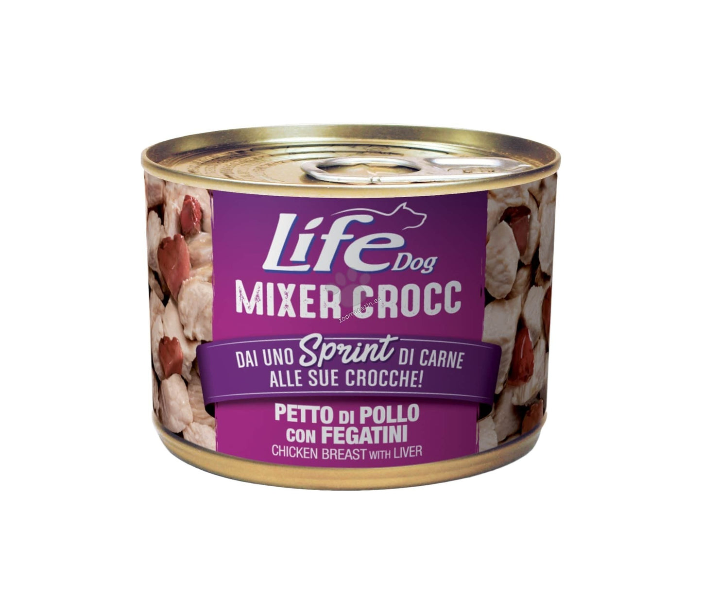 Life Natural Mixer Crocc Chicken breasts with Liver - допълваща храна за кучета с пилешко месо и дробчета 150 гр