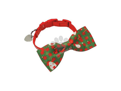Nobby Xmas Collar with Bow Tie - коледен нашийник с папийонка 40-55 см. / 20 мм.