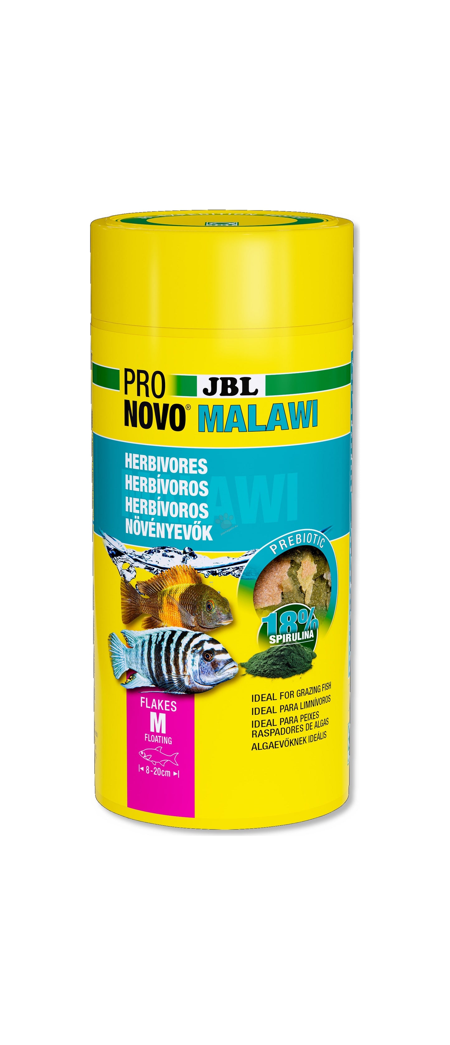 JBL Pronovo Malawi Flakes M - основна храна на люспи за растителноядни цихлиди 1000 мл