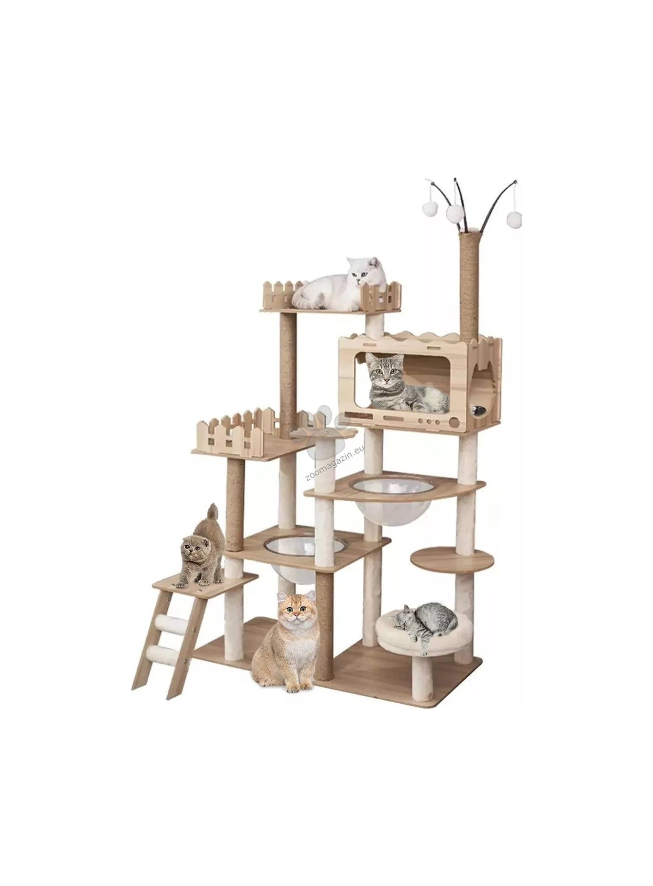 Play Me - драскало Пекин 90 / 50 / 176 см, бежово