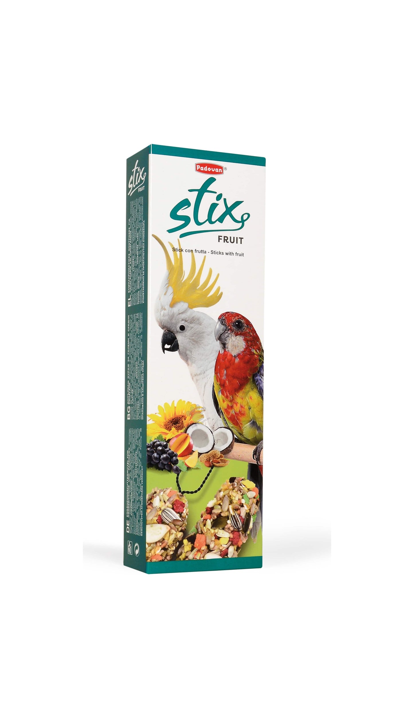Padovan Stix Fruit - допълваща храна за големи папагали с плодове 150 гр