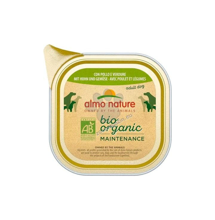 Almo Nature Bio Organic with Chicken and Vegetables - пастет за кучета с пилешко месо и зеленчуци 100 гр