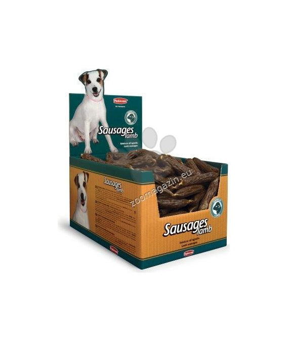 Padovan Sausages Lamb - лакомство за кучета от агнешко месо, кутия 200 броя