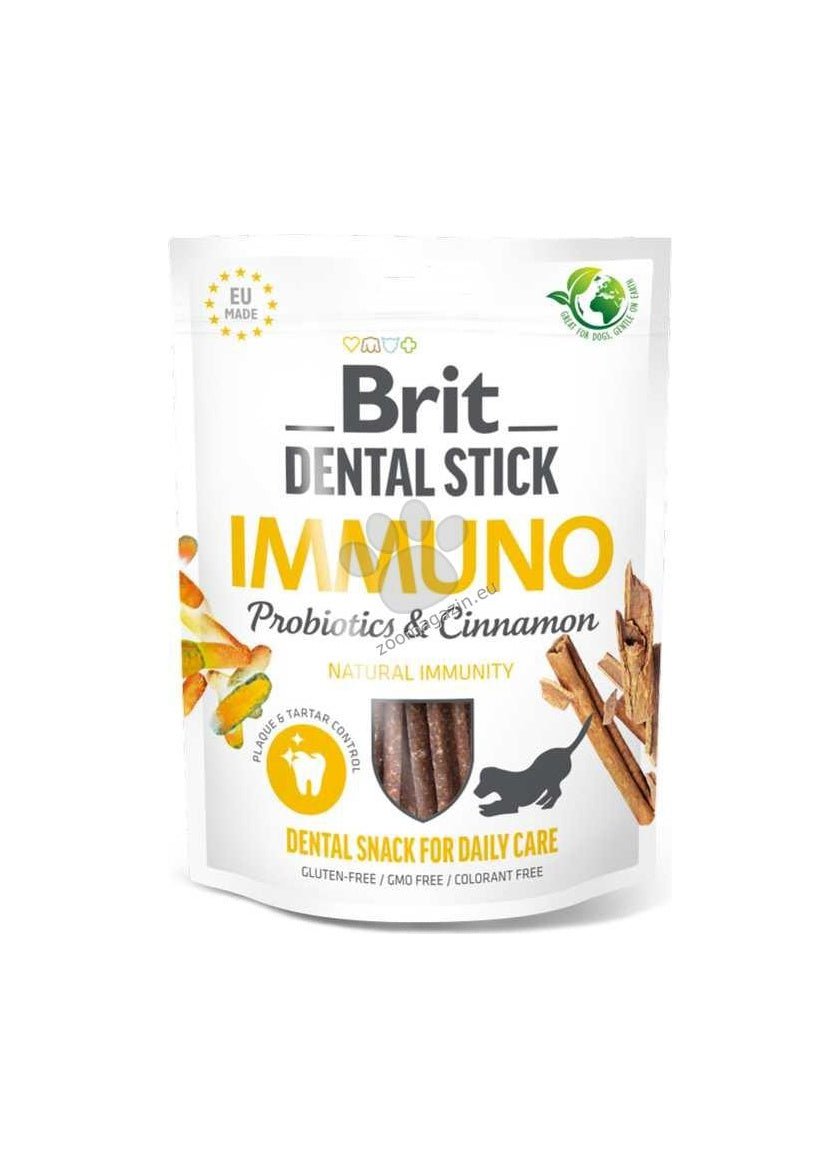 Brit Dental Stick Immuno with Probiotics and Cinnamon - дентални лакомства с пробиотици и колаген 7 бр