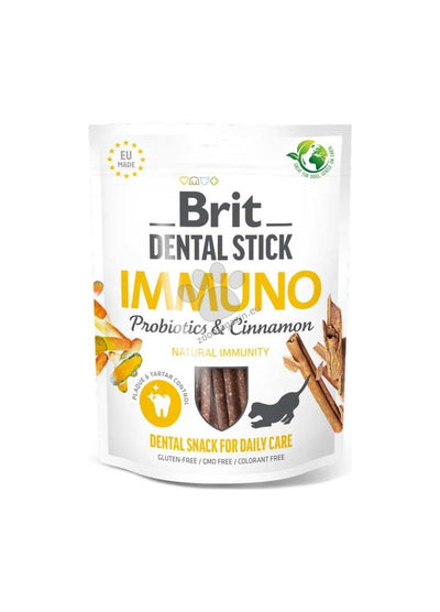 Brit Dental Stick Immuno with Probiotics and Cinnamon - дентални лакомства с пробиотици и колаген 7 бр