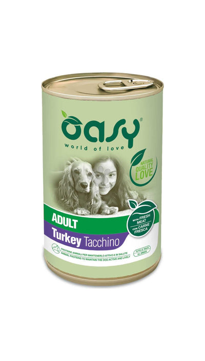 Oasy Dog Pate Adult With Turkey - пълноценна храна за кучета в зряла възраст с пуешко месо 400 гр