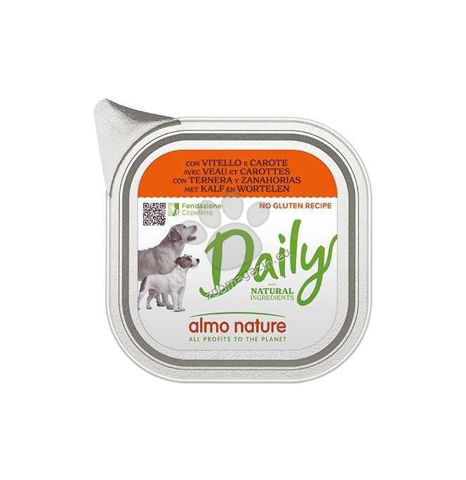 Almo Nature Daily with Veal and Carrots - пастет за кучета с телешко и моркови 100 гр