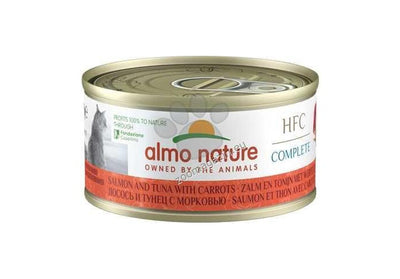 РАЗПРОДАЖБА Almo Nature HFC Complete with Salmon, Tuna and Carrots - консерва за котки със сьомга, риба тон и моркови 70 гр