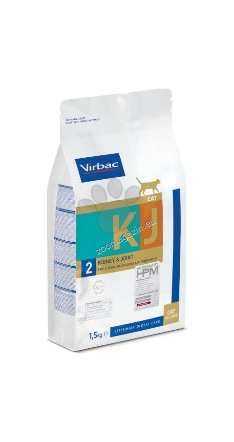 Virbac KJ2 - диетична храна за котки с хронична бъбречна недостатъчност и остеоартроза 1.5 кг