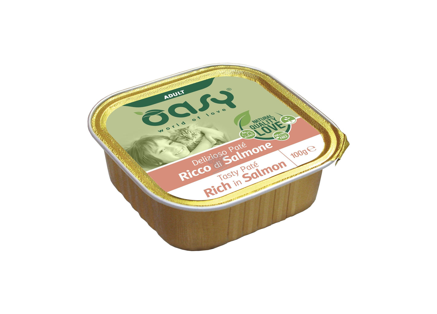 Oasy Tasty Pate Adult Salmon - пастет за възрастни котки със сьомга 100 гр.