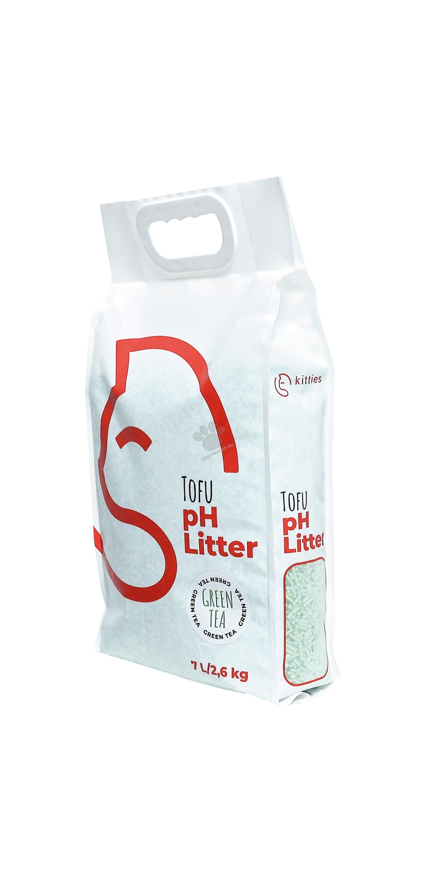 Kitties Tofu Green Tea - екологична котешка тоалетна от соя / аромат зелен чай / 7 литра