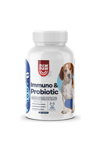 Paw2Paw Immuno & Probiotic - хранителна добавка за имунитет и здрав чревен тракт 90 таблетки